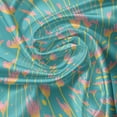 thumbnail image 5 of Ambesonne Floral Valance Pack of 2, Watercolor Surrealistic Art, 54"X18", Dark Seafoam Mustard, 5 of 5