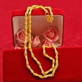 thumbnail image 3 of K-KED 24k Gold Plated Classical Snake Bone Bamboo Necklace Chain Men's Delicate Jewelry Gifts, 3 of 5