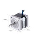 thumbnail image 3 of Nema17 Stepper Motor 2-phase 0.2N.m 1.2A 40mm 4-lead For 3D Printer CNC Engraving Milling Machine ,Easy to Install, 3 of 6