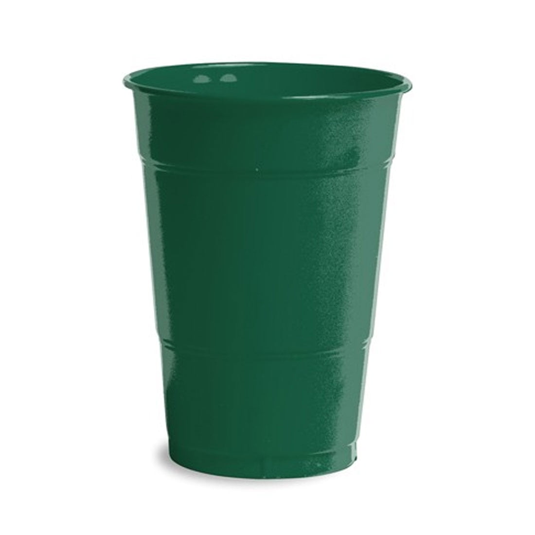 16 oz Solid Plastic Cups Hunter Green,Pack of 20 