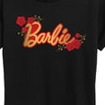 thumbnail image 3 of Barbie - Logo Red Floral Short Sleeve Graphic T-Shirt, 3 of 5