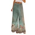 thumbnail image 6 of kaondbfi Dress Pants Women Petite High Waisted Wide Leg Summer Beach Vacation Women's Pants Casual Trousers, 6 of 8
