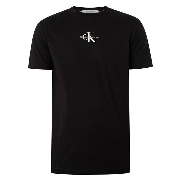 Calvin Klein Jeans Monologo Regular T-Shirt, Black | T-Shirts
