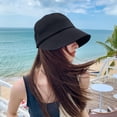 thumbnail image 6 of Helii Wide Brim Bucket Hat – UPF 50+ Fisherman Hat with Ponytail Hole, Lightweight Quick Dry Breathable Sun Hat for Men Women, Foldable Adjustable Outdoor Cap Black,One Size, 6 of 7