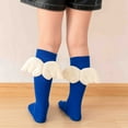 thumbnail image 4 of Dengjunhu Kids Girls Candy Color Wing Elastic Knee High Socks Cotton Stockings Leg Warmers, 4 of 7