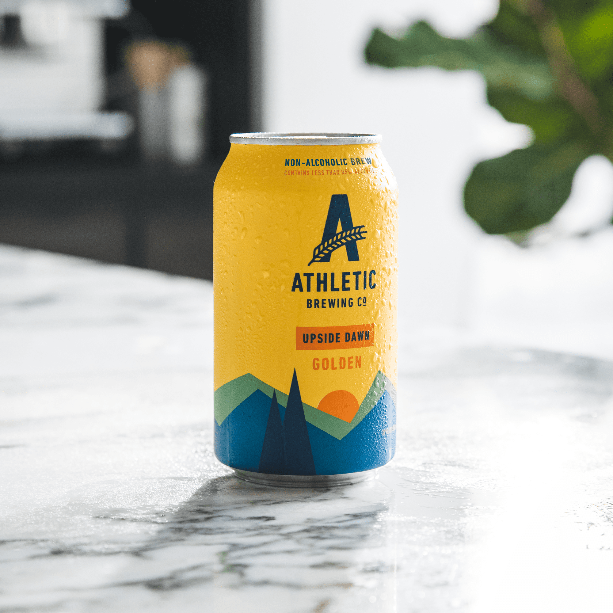 Athletic Brewing Company Upside Dawn Craft Golden, Craft Non-Alcoholic Beer, 12 fl oz Cans, 12 Pack, 0.5% ABV
