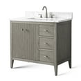 thumbnail image 6 of Vanity Art 36" Double Door Bathroom Vanity with Sink, Freestanding Storage Cabinet with Engineered Marble Top, Flip Down Tray, Drawer, and Shelf, 6 of 7