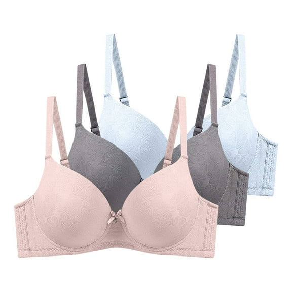 yillto Womens Push up Bralettes Plus Size Comfy Everyday Ladies Bras Lightweight Supportive Bra 3 Pack