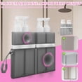 thumbnail image 5 of 4 in 1 Travel Dispenser Bottle, Refillable Leak Proof Travel Toiletry Container with Vacuum Silicone Suction Cup for Smooth Wall for Shampoo Conditioner Body Wash Lotion, 5 of 10