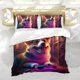 thumbnail image 5 of Corgi Conjunto de sábanas temático, trío de piezas, cómodo y amigable con la piel, diseño único, regalo de decoración para el hogar para familiares, amigos y fans,173cm *218cm, 5 of 6
