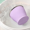 thumbnail image 4 of Vaso de agua plegable de silicona de 200 ml con tapa y cuerda colgante, vaso portátil para viajes y campamentos para bebidas calientes y frías, verde, azul, rosa, morado, 4 of 5