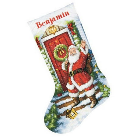 UPC: 0088677089016 | Dimensions Gold Collection Counted Cross Stitch Kit 16  Long-Welcome Santa Stocking (14 Count)