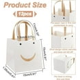 thumbnail image 2 of 12 Pcs White Craft Paper Bags 5.9x5.9 Carrier Paper Gift Bags With Handles Party Favor Kraft Paper Bag, 2 of 7
