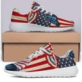 thumbnail image 3 of Patriotic Horse American flag Sneakers 4th Of July Shoes Lightweight Comfortable Running Shoes for Men Women White Size 4.5, 3 of 7