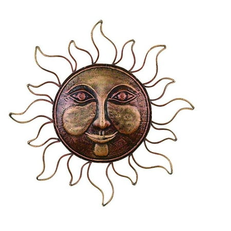Clic Metal Sun Face Br Wall Decor Art Sculpture