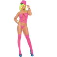 thumbnail image 1 of Vivace Opaque Pothole Bandeau Top w/Gstring and Matching Stockings Neon Pink O/S, 1 of 2