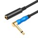 thumbnail image 2 of Cable de Audio Estéreo TRS Macho A Hembra de 6,35 mm en Ángulo Recto, Cable de Extensión para Guitarra, para Amplificadores, Auriculares, 1,8 M, 2 of 7
