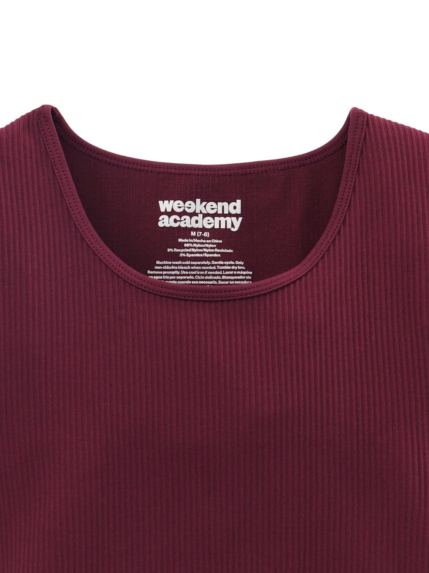 Weekend Academy Girls Cap Sleeve Seamless Top, Sizes 4-18