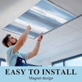 thumbnail image 5 of 3 Pack Abstract Blue Gray Stripes Fluorescent Light Covers for Ceiling Lights Watercolors Magnetic Ceiling Light Covers Overhead Light Filters for Office Classroom Home, 5 of 9