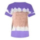 thumbnail image 5 of Blusa de manga corta con cuello en V informal para mujer a la moda, camisetas de verano Pompotops  hkajfhjk465957, 5 of 5