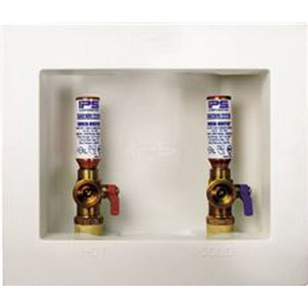 Washing Machine Box With Pex Valves And Hammer Arrestors, 1/2 In. Pex