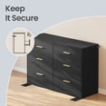 thumbnail image 7 of LEDREM 6-Drawer Bedroom Dresser, Wood Storage Cabinet with Easy Pull Out Handles, Anti-Tip Storage Cabinet, Rectangle TV Console for Closet, Hallway, Living Room & Dressing Room, Black, 7 of 7
