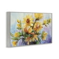 thumbnail image 4 of Stupell Industries Watercolor Daisies Vase Botanical & Floral Painting Gray Framed Art Print Wall Art, 24 x 16, 4 of 10