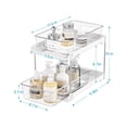 thumbnail image 4 of Sindcom 3 Pack 2 Tier Bathroom Under Sink Organizers and Storage, White Kitchen Pantry Organization, Pull Out Medicine Cabinet Organizer, 4 of 6