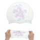 thumbnail image 5 of Gorro de Natación Impermeable de Silicona con Tréboles de la Suerte 1 Pc Azul Rosa Claro, 5 of 5