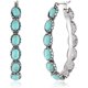 thumbnail image 1 of Guangzhoushicwz Pendientes de aro en tono plateado y turquesa sintética para mujer de Lucky Brand, 1 of 4