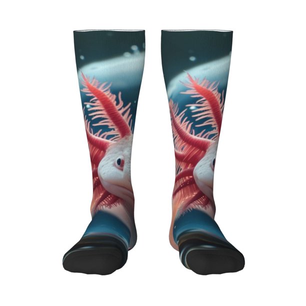 Balery Bubbles Axolotl Fantasy Calcetines novedosos Calcetines deportivos Calcetines hasta la rodilla Calcetines de algodón Calcetines originales y geniales