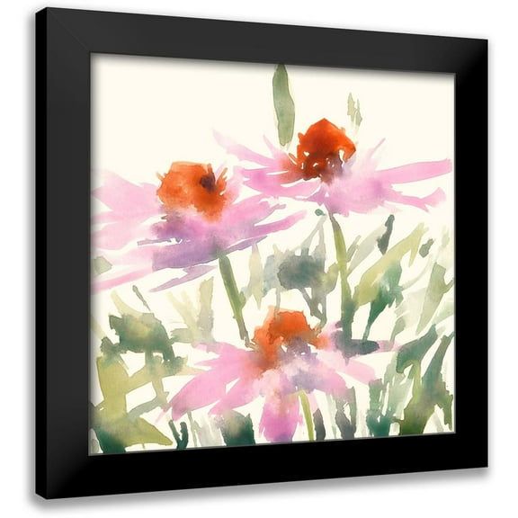 Dixon, Samuel 12x12 Black Modern Framed Museum Art Print Titled - Daisy Garden Views I