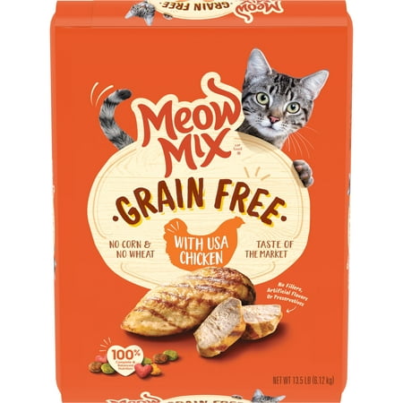 Meow Mix Grain Free with USA Chicken, 13.5-lb bag (Best Grain Mix For Horses)