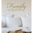 thumbnail image 3 of Family the Ones We Live With Laugh With and Love Vinyl Lettering Wall Decal Sticker Home Decals Size: 12.5"H x 28"L Color: Metalic Gold, 3 of 5
