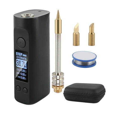

Portable Smart Electric Soldering Iron 75W 200-500℃ 8S Soldering/Constant Temperature 3 Nozzles Digital Soldering Iron B