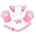 thumbnail image 1 of Disfraz de gato de anime Macarena Traje de juego de cosplay Rosado, 1 of 7