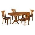 thumbnail image 4 of Dining Room Set-Dining Table With Dining Chairs-Finish:Saddle Brown,Number of Items:5,Shape:Oval,Style:Microfiber Seat, 4 of 5