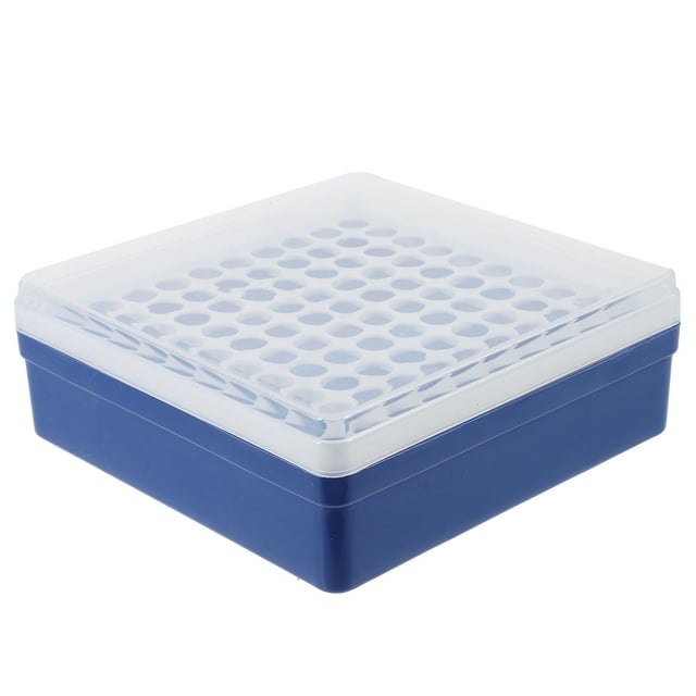Miangastore Test Tubes Holder Sampling Tube Storage Box Reusable Testing Tube Organizer Laboratory Test Tube Case(100 Holes)