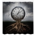 thumbnail image 3 of Ambesonne Vintage Shower Curtain, Clock Surrealist, 69"Wx84"L, Grey, 3 of 5