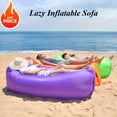 thumbnail image 2 of Heavy Duty Inflatable Sofa Bed – Extra Large Portable Camping Couch with Quick Inflate/Deflate, 440 lb Capacity, Carry Bag Included – Outdoor Lounge for Beach, Backyard, Travel, Parties & Camping, 2 of 13