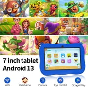 Tablet 7 inch Kids Tablet,Android 13,4GB RAM 32GB ROM,1024x600 Touch Screen with Kid-Proof Case Parental Control,Blue