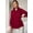 Rich Burgundy, variant on Women's Plus Size Stretch Cotton Oversized Poplin Shirt