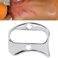 thumbnail image 3 of Herramienta de masaje Gua Sha de acero inoxidable Terapia Guasha Placa de raspado de acero inoxidable Placa raspadora del cuerpo para liberar herramientas de Guasha para aliviar el dolor Amonsee  No, 3 of 7