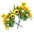 thumbnail image 1 of Tifuly - 2 ramos de flores artificiales de girasoles de tallo largo, flores de oto&ntilde;o, girasoles de seda falsos realistas con tallos para centros de mesa de boda, oficina, hogar, Tifuly NA, 1 of 7