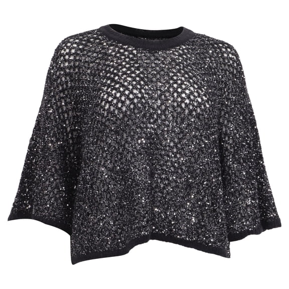 Pre-Owned Ba&sh Round-Neck Jumper in Black Polyamide