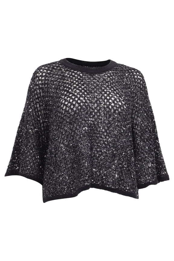 Pre-Owned Ba&sh Round-Neck Jumper in Black Polyamide