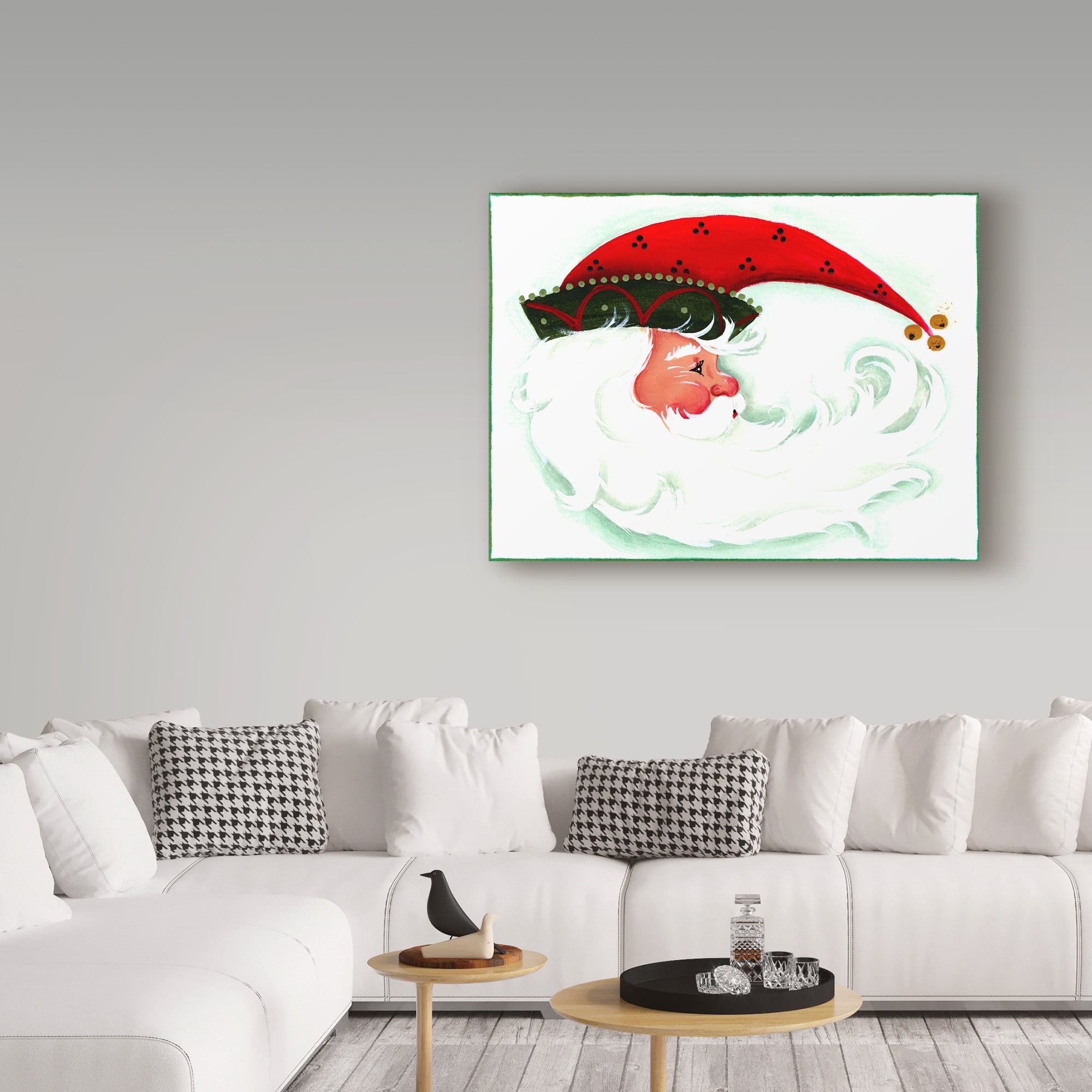 Trademark Fine Art 'Crescent Santa' Canvas Art by Beverly Johnston