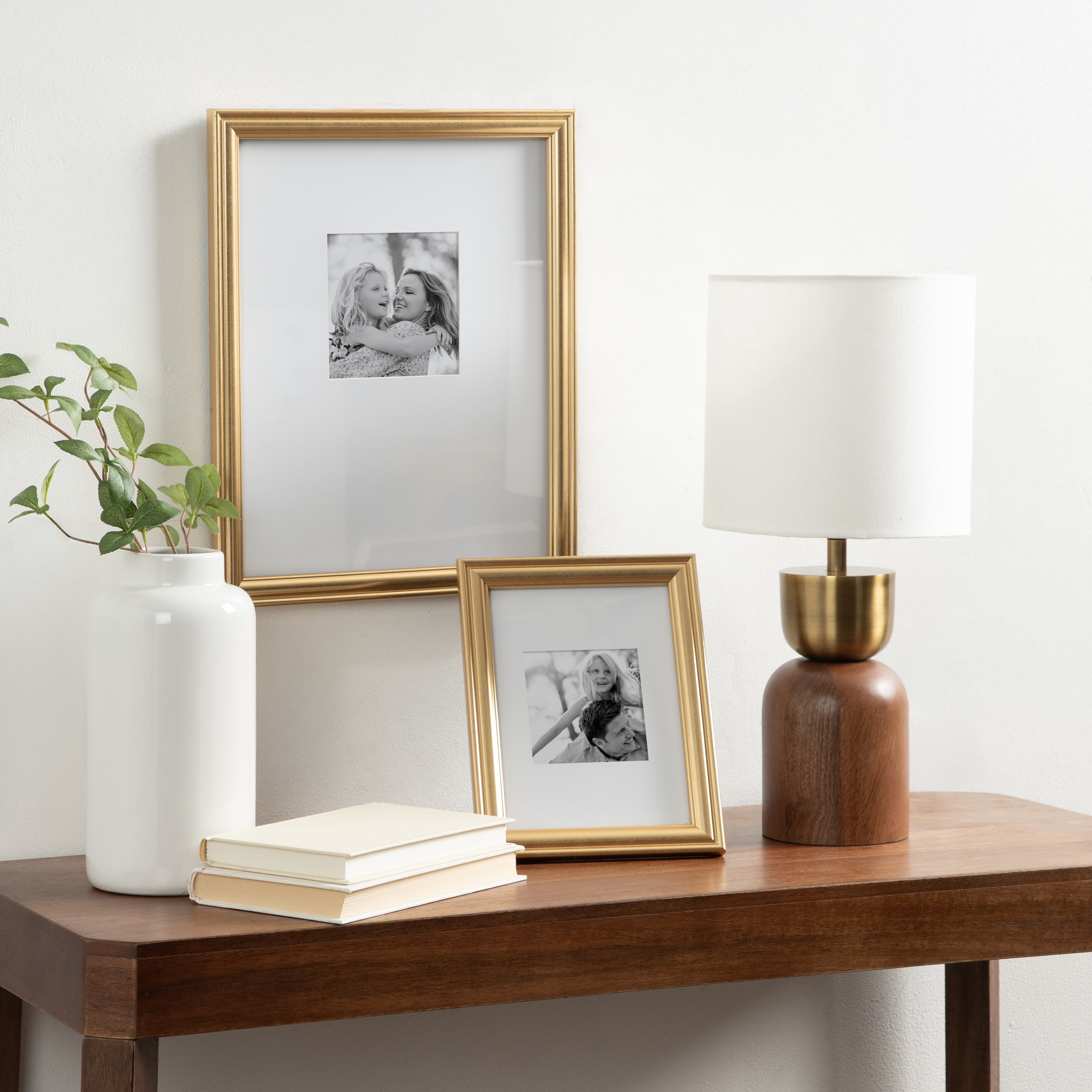Breylynn 6x8 matted to 4x4 Gold Tabletop Picture Frame, BREY 6X8/4X4 GLD