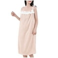 thumbnail image 2 of Ailaofu Women's Spaghetti Straps Nightgown Cute Ruffle Bathrobe Sleeveless Pajamas Dress Loose Lounge Sleepwear, 2 of 4