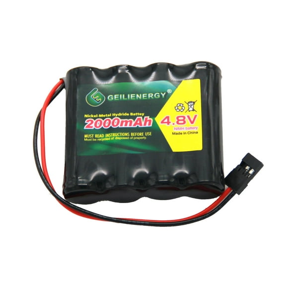 BAOBIAN 4.8V 2000mAh NiMH RX Receiver Battery Pack RC Futaba Hitec JR for RC Cars and Airplanes(1 Pack)